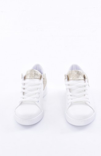 Sneaker Damenschuhe 50221-05 Weiß Gold 50221-05