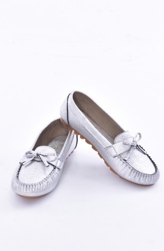 Women´s Flat Shoes 50256-01 Silver 50256-01