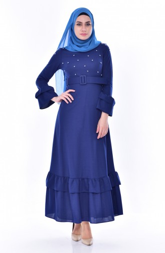 Indigo Hijab Dress 0531-02