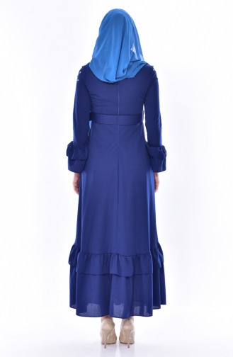 Indigo Hijab Dress 0531-02