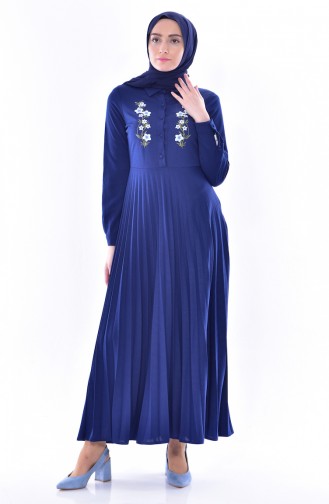 Indigo Hijab Dress 0535-01