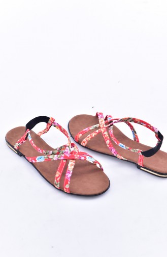 Red Summer Sandals 50257-02