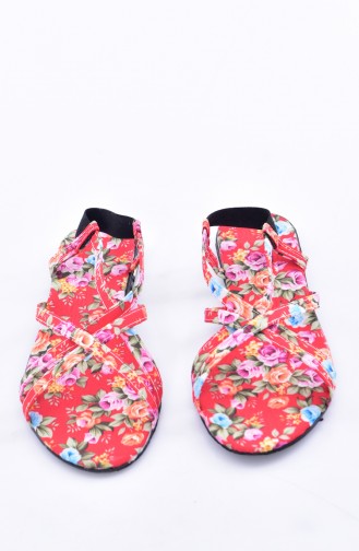 Sandaletten mit Gummi 50257-01 Rot 50257-01