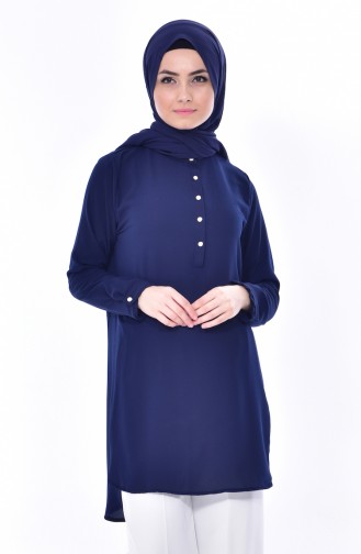 Judge Collar Asymmetric Tunic 0800-07 Navy 0800-07