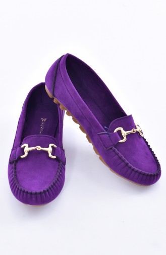 Purple Women`s Flats 50194-17