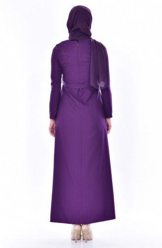Purple Hijab Dress 5513-02