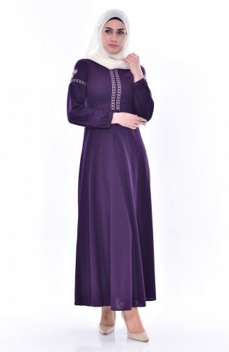 Purple Hijab Dress 0536-01