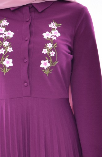 Plum Hijab Dress 0535-03