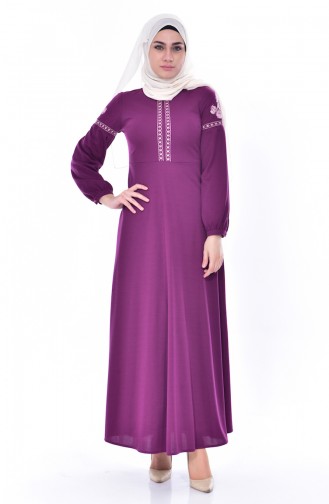 Besticktes Kleid 0536-05 Zwetschge 0536-05