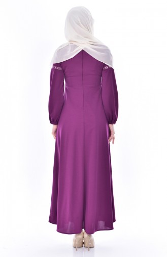 Plum Hijab Dress 0536-05