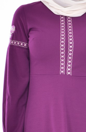 Plum Hijab Dress 0536-05