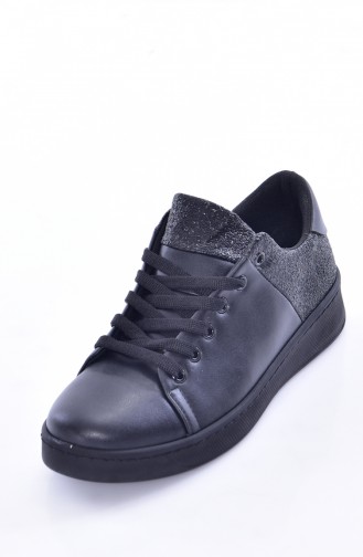 Sneaker Bayan Ayakkabı 50221-04 Siyah Siyah