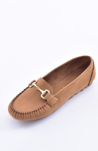 Tobacco Brown Woman Flat Shoe 50194-19