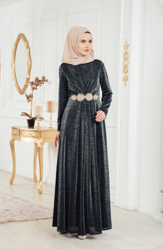 Abendkleid mit Spitzen 1272-01 Grün 1272-01