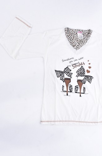 Baskılı Pijama Takım ZY0107-01 Leopar