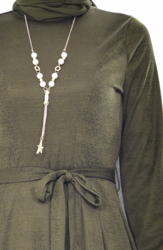 Necklace Dress 1181-01 Khaki 1181-01