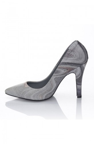 Gray High-Heel Shoes 7004-Marble