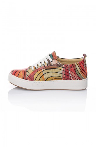 Women´s Casual Shoes 7019-Becky Red Pattern 7019-Becky