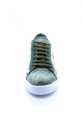 Kadın Spor Ayakkabı 7028-Bennie Yeşil Desen