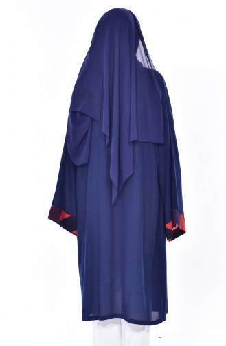 Kimono a Motifs 1507-02 Bleu Marine 1507-02