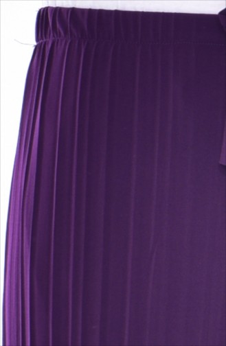 Beli Lastikli Piliseli Trousers 0120-08 Purple 0120-08