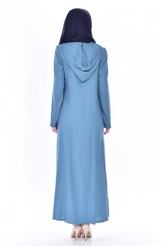 Hijab Mantel mit Kapuzen 1010-04 Petroleum 1010-04