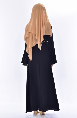 Black Hijab Dress 5512-04