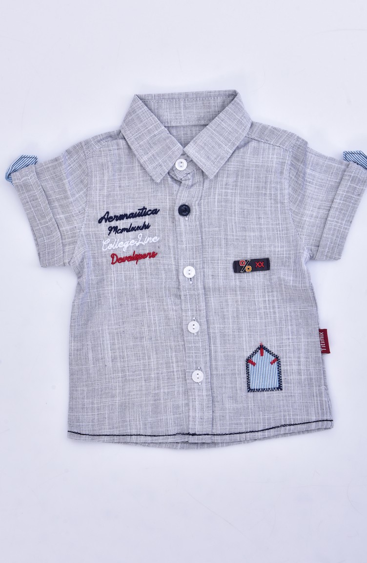 Chemise Bebe 1804 01 Bleu Marine 1804 01 Sefamerve