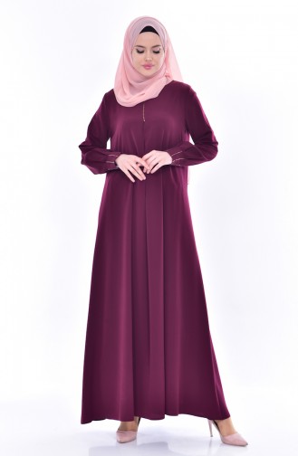فستان أحمر كلاريت 1884-06
