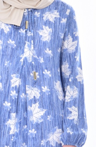 Lace Detail Dress 1903-01 Blue 1903-01