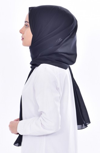 Châle Mousseline Aplliqué 60056-01 Noir 60056-01