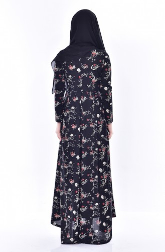 Black Hijab Dress 6047-01