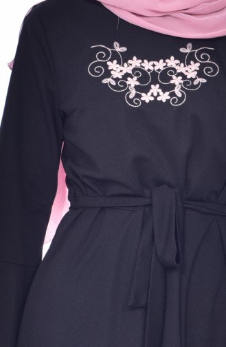 Embroidered Dress 9240-02 Black 9240-02