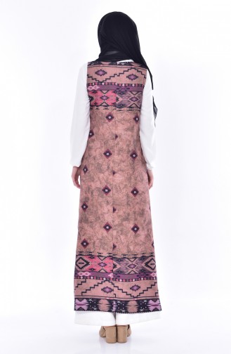 Ensemble Deux Pieces Tunique Gilet 0178-05 Vison 0178-05