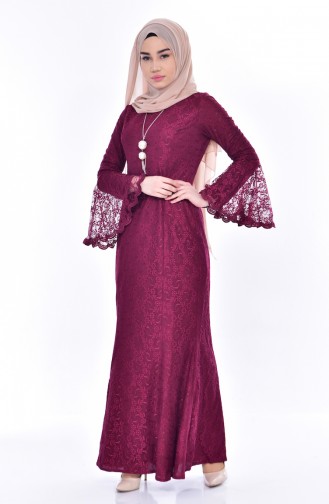Zwetschge Hijab-Abendkleider 3314-06
