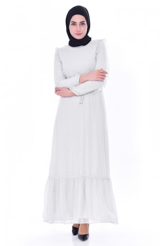 Kleid mit Falber 50194-02 Weiß 50194-02