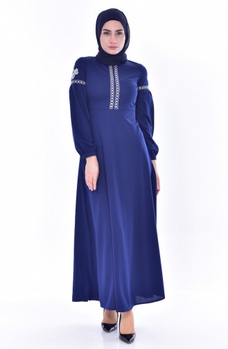 Robe Bordée 0536-02 İndigo 0536-02