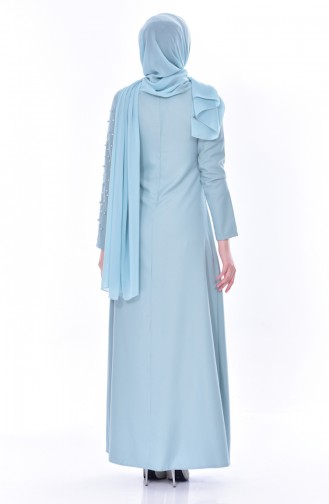 Mint Green Hijab Dress 0598-02