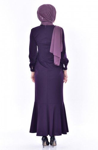 Purple Hijab Dress 3484-02