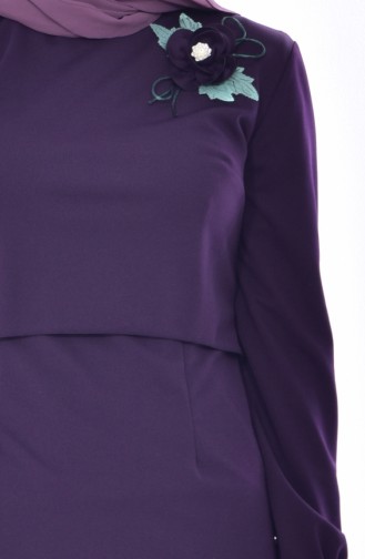 Purple Hijab Dress 3484-02