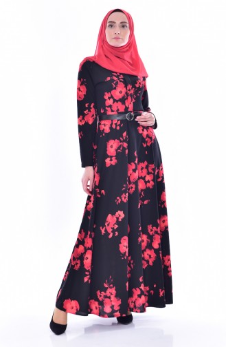 Red Hijab Dress 5121-01