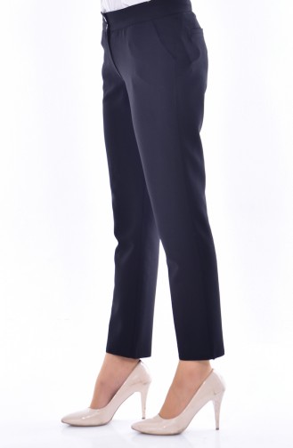 Düz Paça Pantolon 0166-07 Siyah