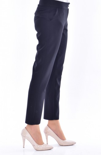 Düz Paça Pantolon 0166-07 Siyah