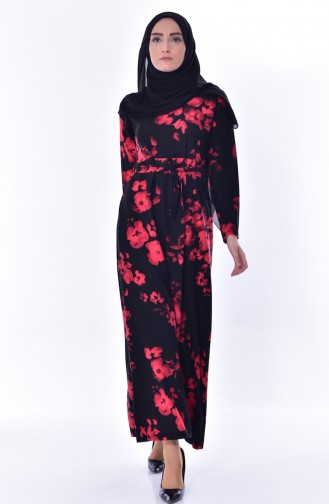 Black Hijab Dress 4574R-01