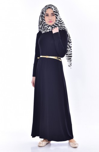 Black Hijab Dress 0182-01