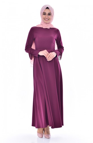 Robe a Franges 1087-04 Plum 1087-04