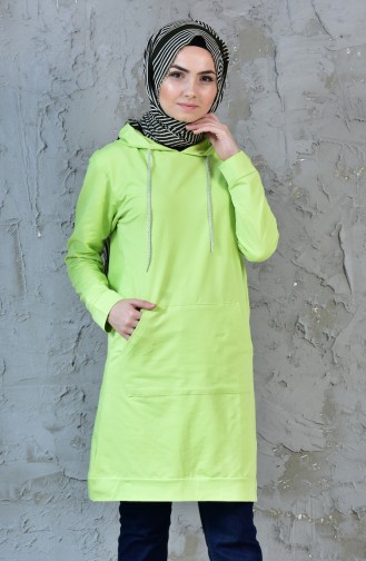 Hoodie Tracksuit Tunic 18079-10 Pistachio Green 18079-10