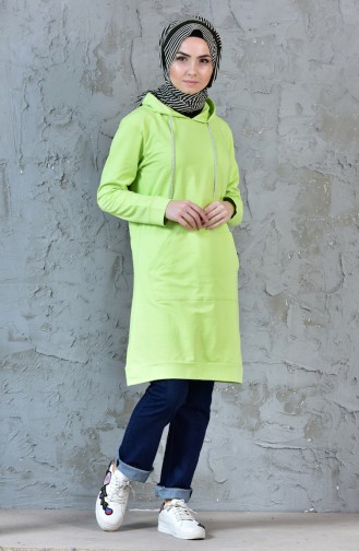 Hoodie Tracksuit Tunic 18079-10 Pistachio Green 18079-10