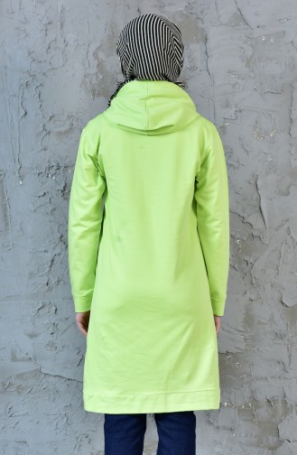 Hoodie Tracksuit Tunic 18079-10 Pistachio Green 18079-10