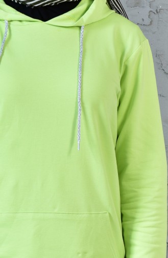 Hoodie Tracksuit Tunic 18079-10 Pistachio Green 18079-10